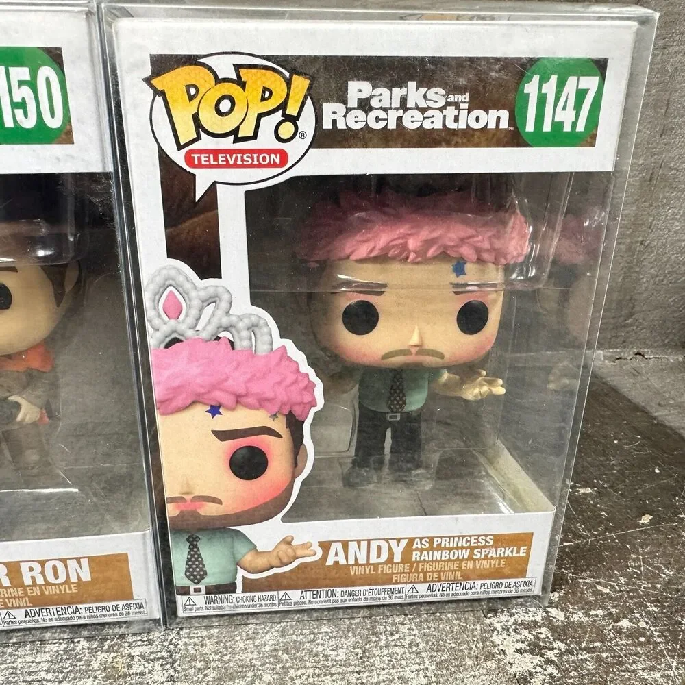 Funko Pop! Parks and Recreation #1150 Hunter Ron Vinyl Figure& 1147‎ Andy